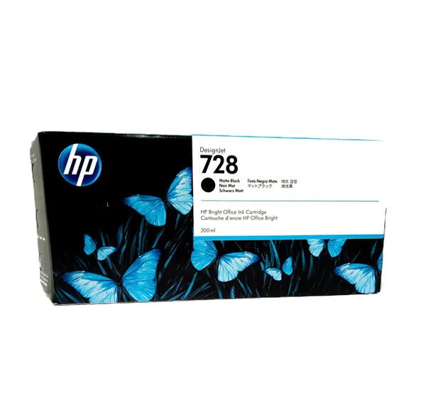 Tinta HP 728 Negro mate 300 ml