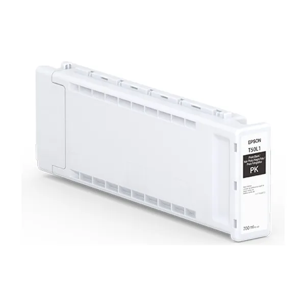 Cartucho de tinta original Epson T50L negro fotográfico de 700 ml para plotter Epson SureColor T5770DM, T5770DR, T7770DM y T7770DR