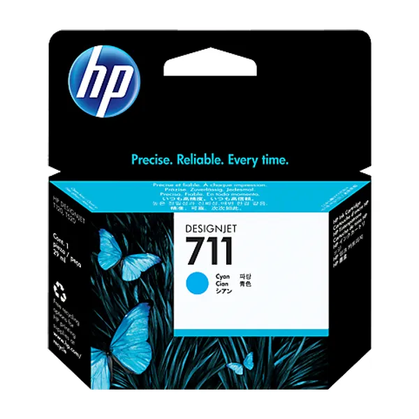Cartucho de tinta original HP 711 cian de 29 ml para plotter HP DesignJet T120, T130, T520 y T530